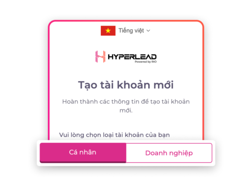 Phân loại tạo tài khoản mới | HyperLead
