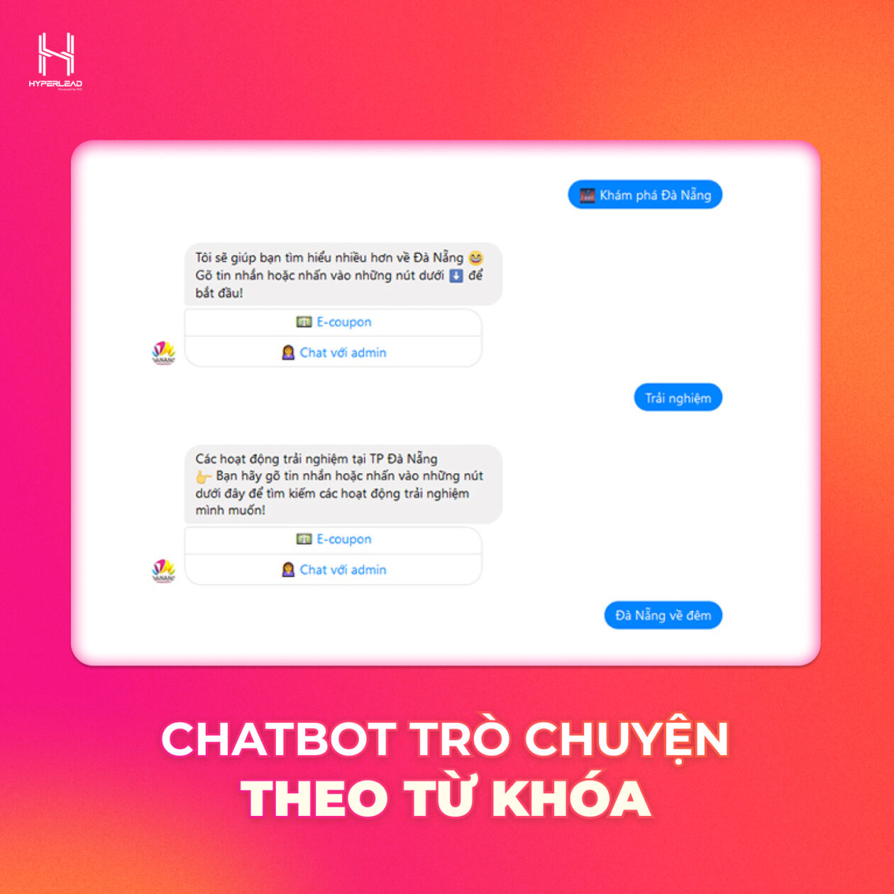 công cụ chatbot - chatbot trò chuyện theo từ khóa