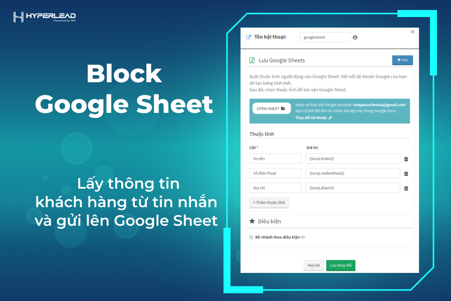 Block google sheet | HyperLead