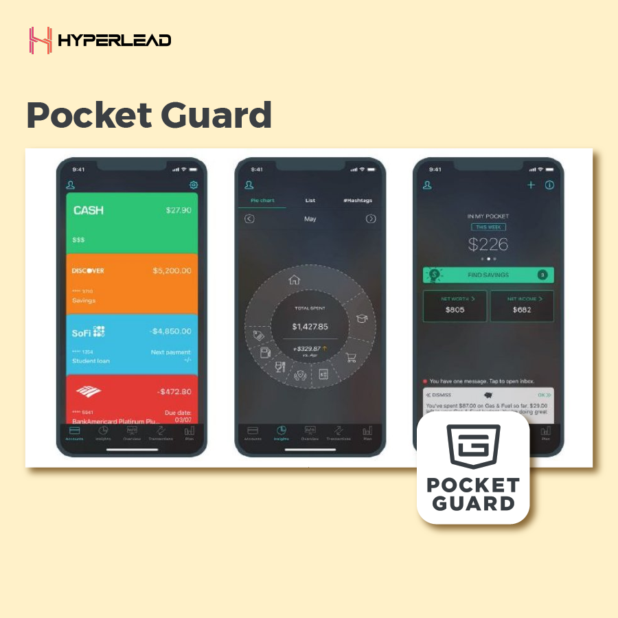 Pocket Guard Ứng dụng quản lý chi tiêu tài chính cá nhân 